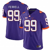 Clemson Tigers 99 Clelin Ferrell Purple Nike College Football Jersey Dzhi,baseball caps,new era cap wholesale,wholesale hats